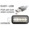 Delock EASY USB-A 2.0 - USB-A 2.0 M/F adatkábel 1m fekete