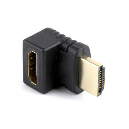 Gembird HDMI M/F adapter fekete 90°fel