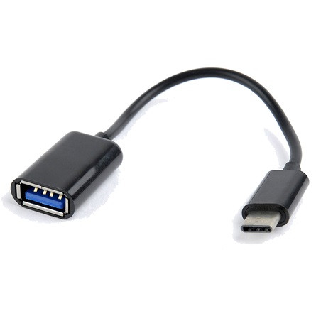 Gembird USB-C -> USB-A 2.0 M/F adapter 0.2m fekete OTG