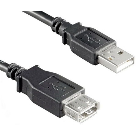 Goobay USB-A 2.0 -> USB-A 2.0 M/F adatkábel hosszabbító 0.3m fekete