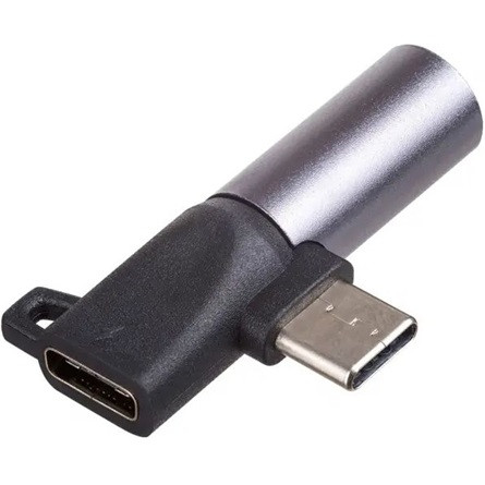 Akyga AK-AD-62 USB-C -> Jack stereo 3,5mm (3pin) USB-C M/F adapter szürke
