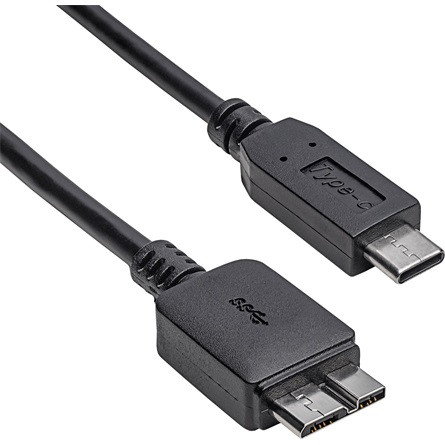 Akyga AK-USB-44 USB-C 3.1 Gen1 -> USB-B 3.0 micro M/M adatkábel 1m fekete