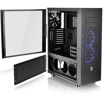 Thermaltake Core X71 Tempered Glass Edition táp nélküli ablakos Mid Tower számítógépház fekete
