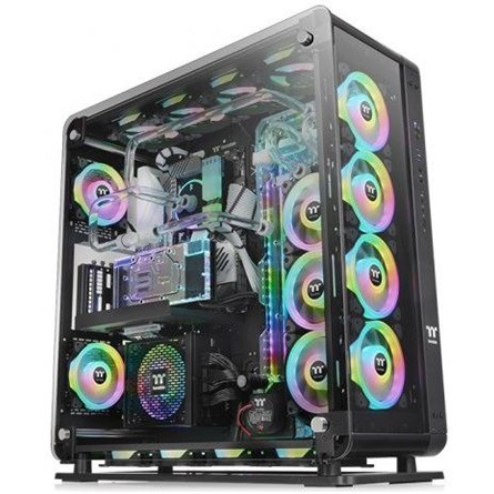 Thermaltake Core P8 Tempered Glass táp nélküli ablakos Full Tower számítógépház fekete