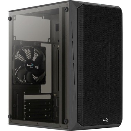 Aerocool CS-107 Mesh táp nélküli ablakos MT Mini Tower számítógépház fekete