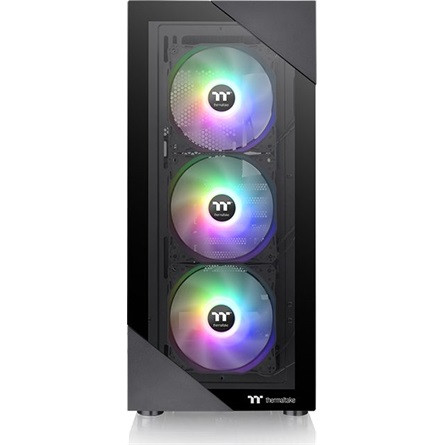 Thermaltake View 200 TG ARGB táp nélküli ablakos Mid Tower számítógépház fekete