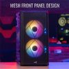 Aerocool CS-107 Mesh FRGB táp nélküli ablakos MT Mini Tower számítógépház fekete