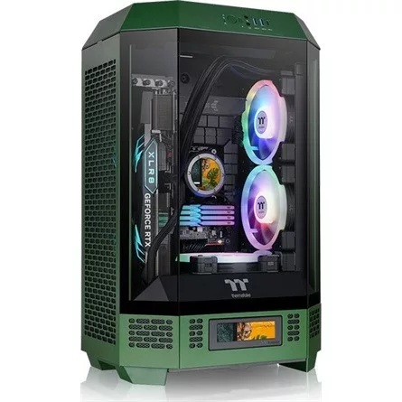 Thermaltake The Tower 300 Racing Green táp nélküli MT Mini Tower számítógépház zöld