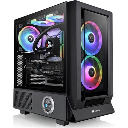 Thermaltake Ceres 350 MX Black táp nélküli ablakos Mid Tower számítógépház fekete