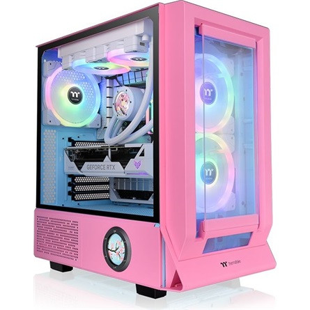 Thermaltake Ceres 350 MX Bubble Pink táp nélküli ablakos Mid Tower számítógépház rózsaszín