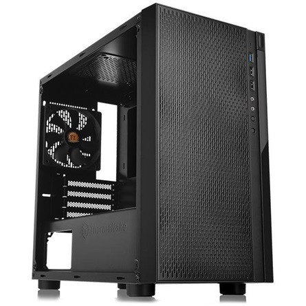 Thermaltake Versa H18 táp nélküli ablakos MT Mini Tower számítógépház fekete (Bontott, sérült csomagolás)