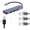 Gembird A-CM-COMBO2-01 3-portos USB-C hub szürke