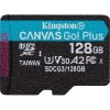 Kingston 128GB Canvas Go! Plus Class10 UHS-I U3 V30 A2 microSDXC memóriakártya Single Pack