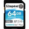 Kingston 64GB Canvas Go! Plus UHS1 U3 V30 SDXC memóriakártya