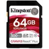 Kingston 64GB Canvas React Plus UHS-II U3 V90 SDXC