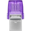 Kingston 256GB DataTraveler microDuo 3C USB 3.2 Gen 1 / USB-C pendrive lila