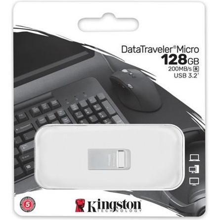 Kingston 128GB DataTraveler Micro USB 3.2 Gen 1 pendrive fém