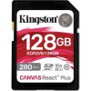 Kingston 128GB Canvas React Plus V60 UHS-II Class10 U3 V60 SDXC memóriakártya