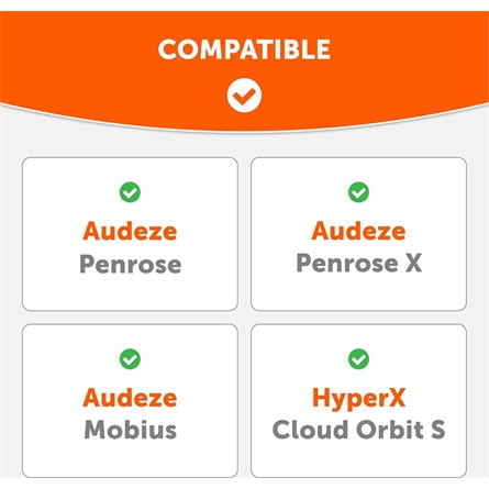 Wicked Cushions Audeze Penrose & Mobius WC FreeZe Cooling Gel gaming fülpárna fekete