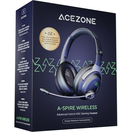 ACEZONE A-Spire Wireless gaming fejhallgató fekete