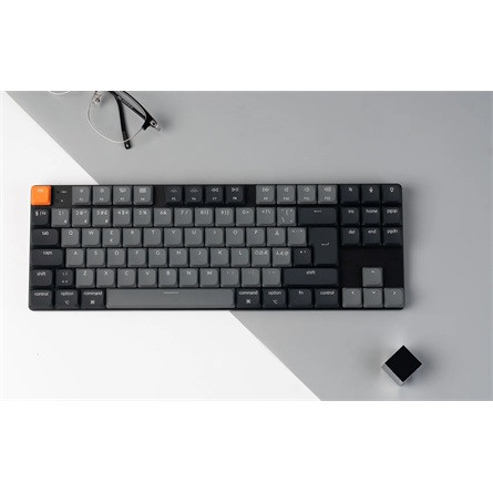Keychron K1 V6 Bluetooth / USB-C magyar gaming low profile mechanical 2.0 red mechanikus billentyűzet fekete-szürke