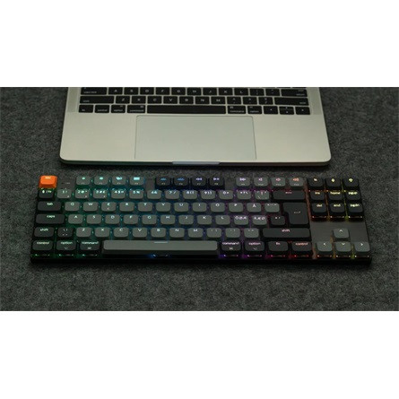 Keychron K1 V6 Bluetooth / USB-C magyar gaming low profile mechanical 2.0 red mechanikus billentyűzet fekete-szürke