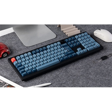 Keychron V6 Max Bluetooth / vezeték nélküli / USB magyar gaming Gateron Jupiter Red mechanikus billentyűzet fekete-szürk