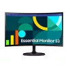 Samsung Essential S36GD 24" ívelt VA LED monitor fekete 100Hz