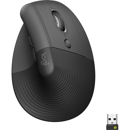 Logitech Lift Vertical Ergonomical optikai Bluetooth / vezeték nélküli vertikális egér fekete
