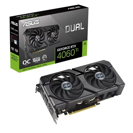 Asus GeForce RTX 4060 Ti Dual OC Evo 16GB GDDR6 128-bit grafikus kártya