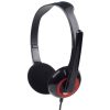 Gembird sztereó headset fekete-piros