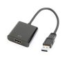 Gembird USB-A 3.0 -> HDMI M/F adapter 0.2m fekete