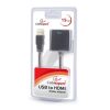 Gembird USB-A 3.0 -> HDMI M/F adapter 0.2m fekete