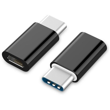 Gembird USB-C -> USB-B 2.0 micro M/F adapter fekete