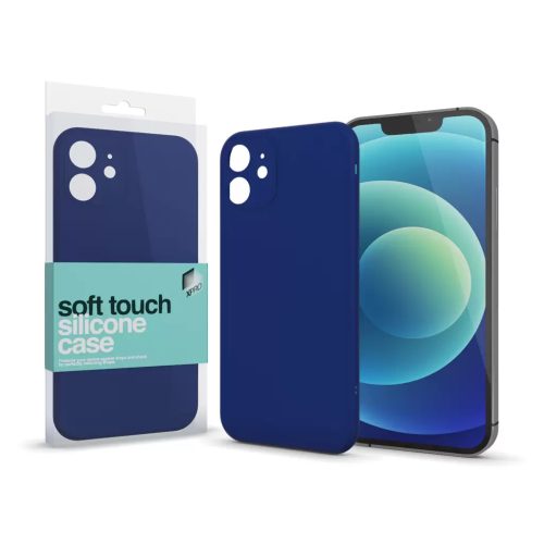 XPRO™ Soft Touch szilikon tok Slim Sötétkék Apple iPhone 11 készülékhez