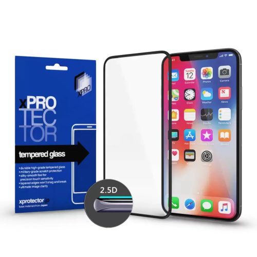 XPRO™ Tempered Glass Full 2.5D fekete 0.33 kijelzővédő üveg / üvegfólia Apple iPhone 13 Mini készülékhez