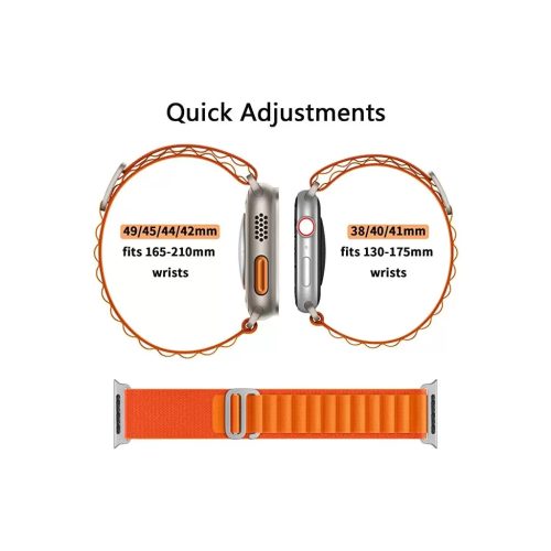 XPRO™ Apple Watch Alpesi szíj narancs Apple Watch 42mm (S1-S3) / 44mm / 45mm / 46mm / 49mm készülékhez