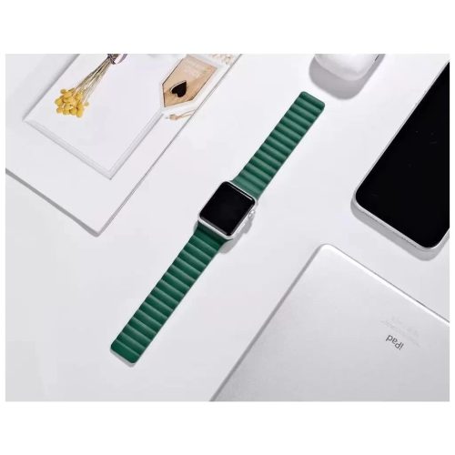 XPRO™ Apple Watch mágneses szilikon szíj zöld Apple Watch 38mm / 40mm / 41mm / 42mm (S10) készülékhez