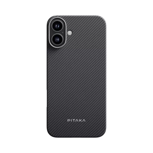 Pitaka ULTRA-SLIM tok Black/Grey Twill Apple iPhone 16 Plus készülékhez - MagSafe rögzítéssel (KI1601MA)