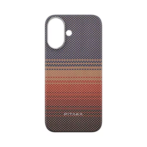 Pitaka Tactile Woven tok SUNSET Apple iPhone 16 készülékhez - MagSafe rögzítéssel (KI1601U)