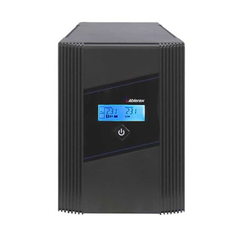 ABLEREX UPS, GLAMOR, GR450, 1xIEC+1xSchuko, 450VA (250 W) LINE-INTERACTIVE szünetmentes tápegység, torony, LCD