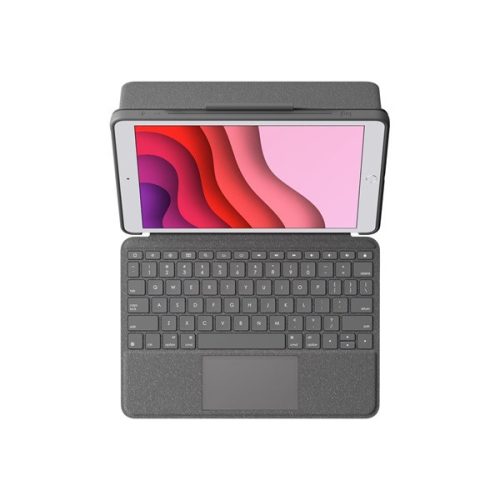 LOGITECH Billentyűzet - Combo Touch Ipad (7, 8 gen.) Grafitszürke, UK