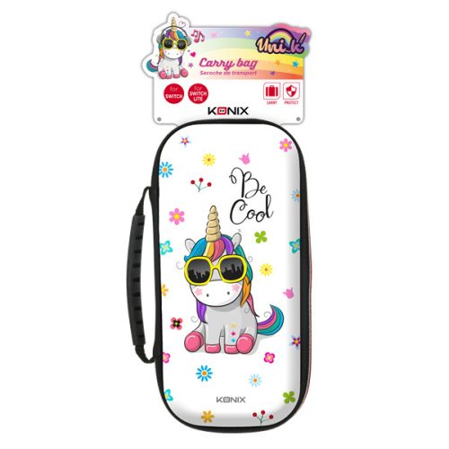 KONIX - UNIK " Be Cool" Nintendo Switch/Lite Utazó Tok, Színes