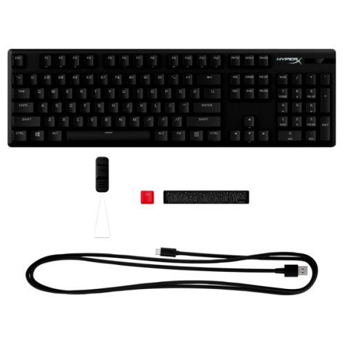 HP HYPERX vezetékes mechanikus gaming billentyűzet Alloy Origins PBT piros switch - brit lokalizáció