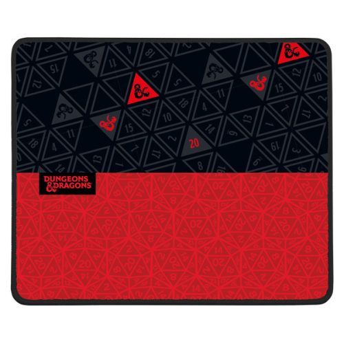 KONIX - DUNGEONS & DRAGONS Gaming Egérpad 49x49x270mm, Fekete-Piros