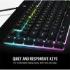 CORSAIR Vezetékes Billentyűzet Gaming, K55 RGB PRO XT, 6 programozható billentyű, Cseppálló, Csuklótámasz, US, fekete