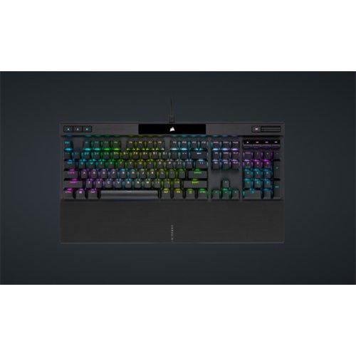 CORSAIR Vezetékes Billentyűzet Gaming, K70 RGB PRO, Mechanikus, CHERRY MX Red switch, Alumínium keret, US, szürke