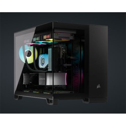 CORSAIR Ház 2500X, Tápegység nélkül, Edzett Üveg, fekete