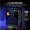 CORSAIR Ház iCUE 5000T RGB, 3xLL120 RGB Ventillátorral + Commander Core XT, Tápegység nélkül, Edzett Üveg, fekete