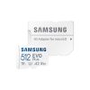 SAMSUNG Memóriakártya, EVO Plus microSDXC kártya, 512GB, UHS-1, U3, V30, A2, + SD Adapter, R160/W